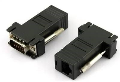 CONVERSOR ADAPTADOR DE VIDEO RJ45 X VGA MACHO