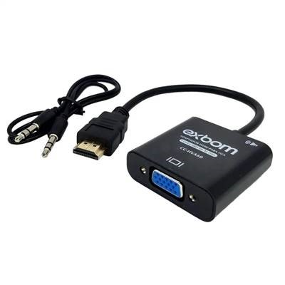 CONVERSOR DE VIDEO HDMI M x VGA F C/ CABO DE AUDIO P2 075-08225+