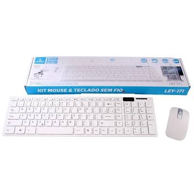 KIT TECLADO E MOUSE SEM FIO 2.4G  LEY-171 LEHMOX